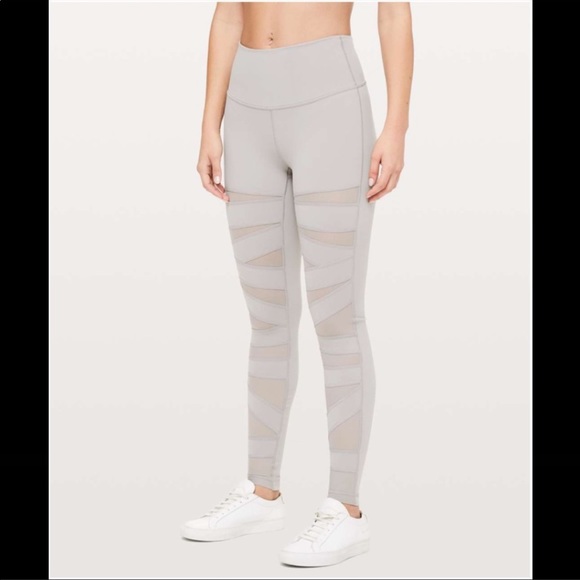 Lululemon Wunder Under Pant (High-Rise) *Tech Mesh 28" in Dark Chrome - Picture 1 of 6